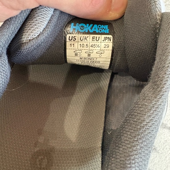 HOKA One One Mens BONDI 7 Wild Dove Dark Shadow Shoe - Picture 8 of 8